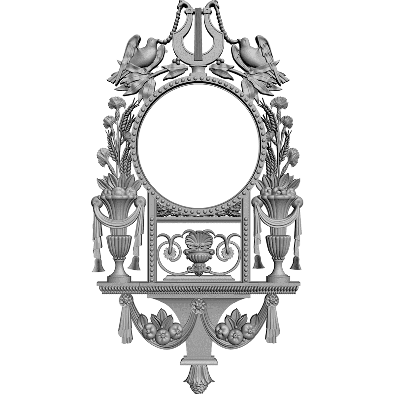 картинка Часы резные P3-003 3D-STL.COM