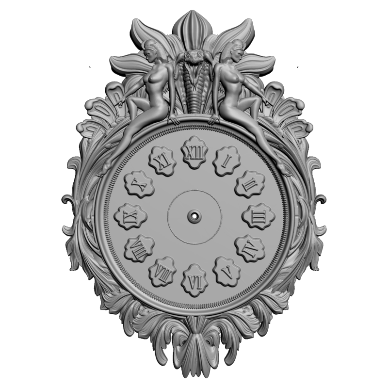 картинка Часы с девушками P3-150 3D-STL.COM
