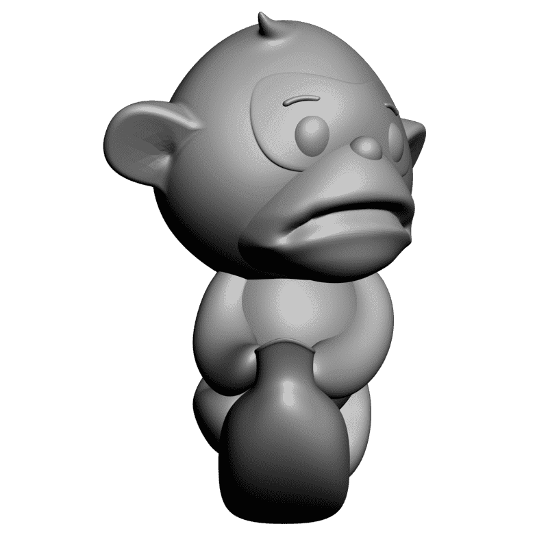 картинка Обезьяна и банан PI1-260 3D-STL.COM