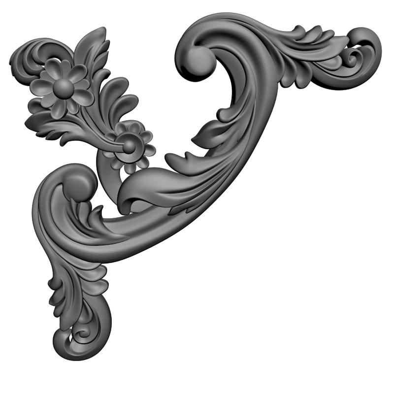 картинка Угловой элемент D19-061 3D-STL.COM