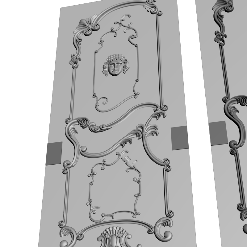 картинка Двери резные H3-085 3D-STL.COM