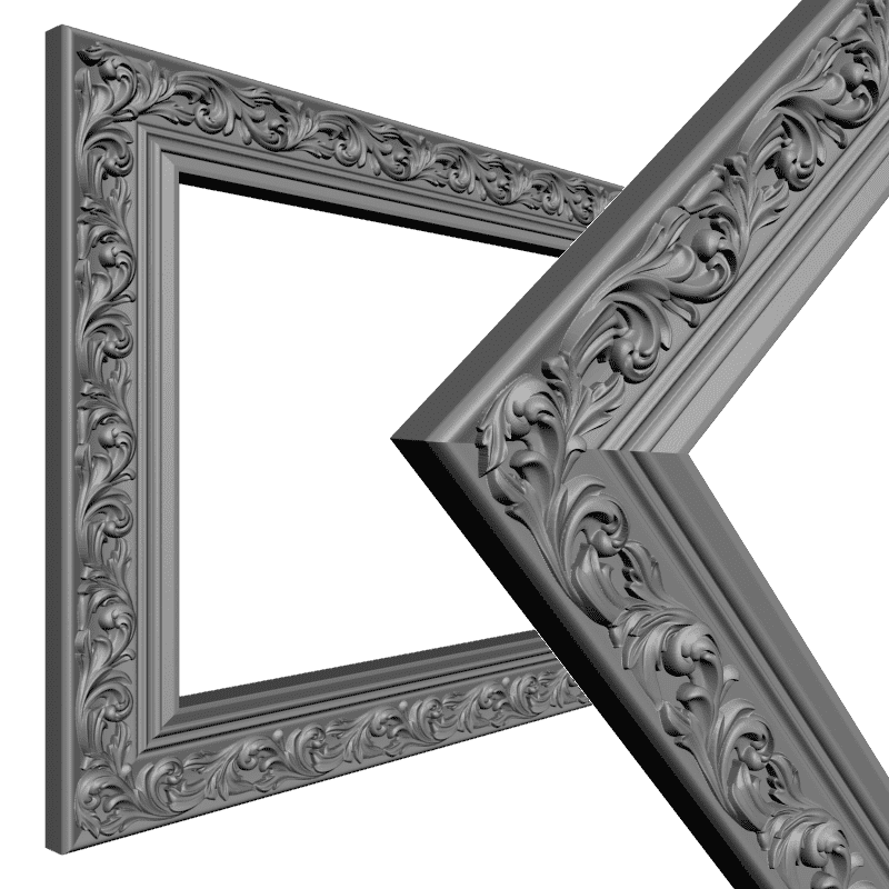картинка Рама резная прямоугольная D14-303 3D-STL.COM