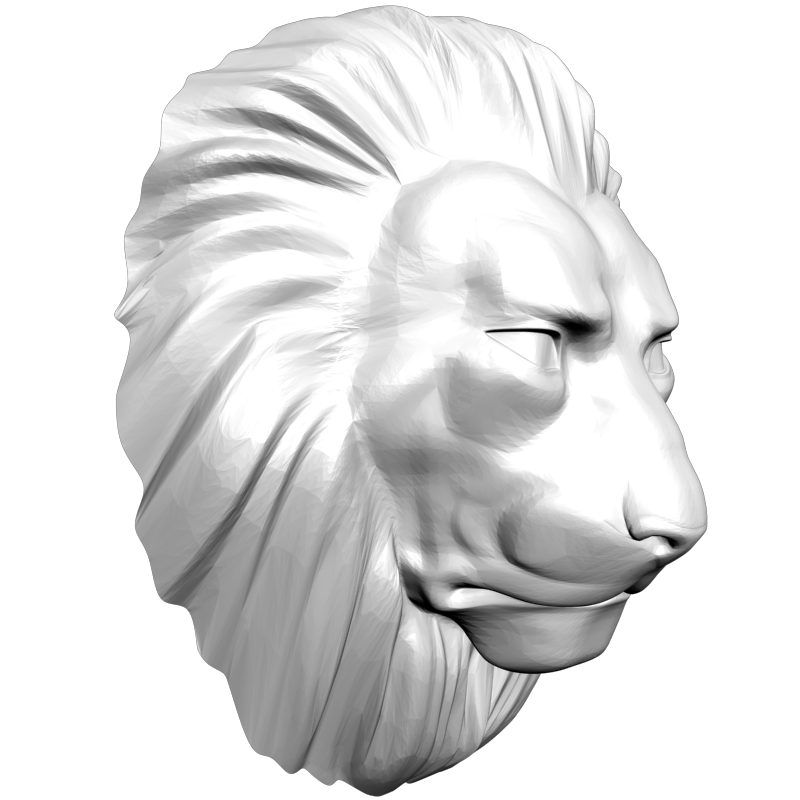 картинка Голова льва F1-214 3D-STL.COM