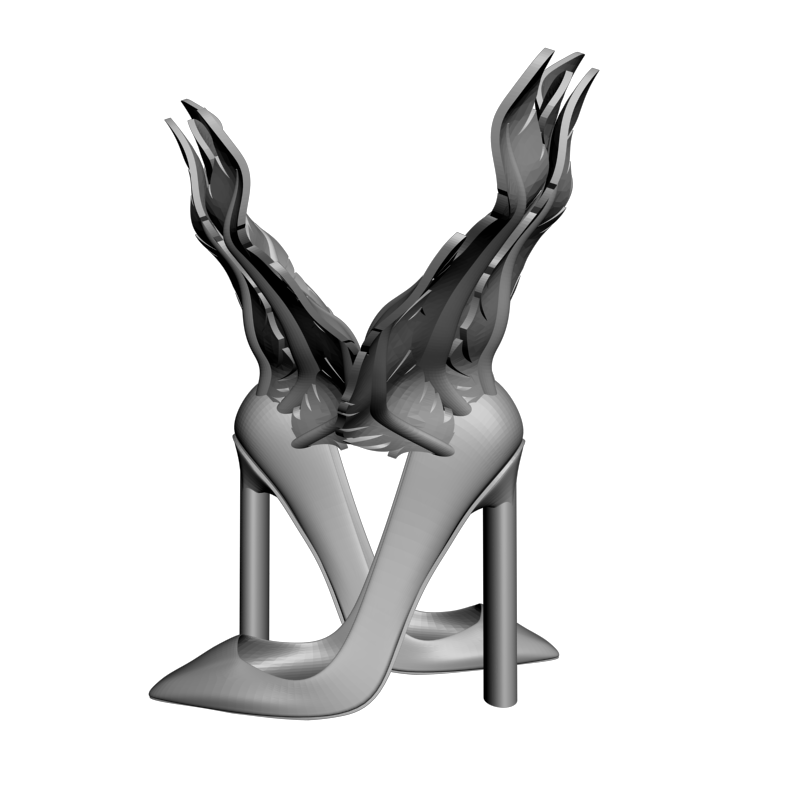 картинка Женские туфли из перьев P4-544 3D-STL.COM