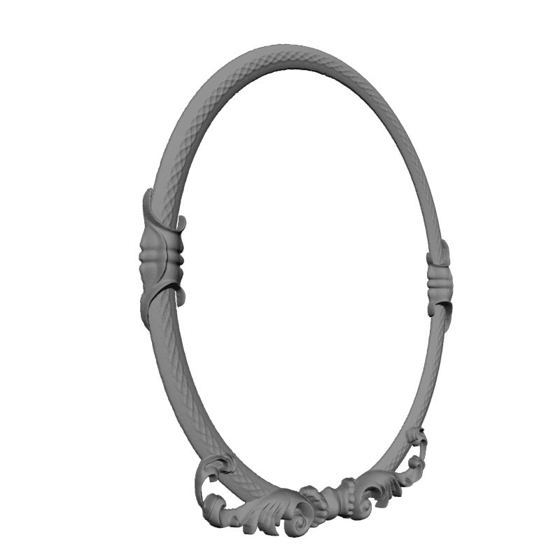 картинка Овальная рамка зеркала D14-340 3D-STL.COM