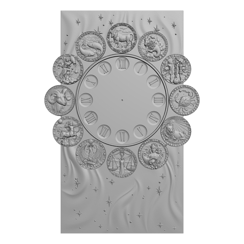 картинка Часы резные P3-014 3D-STL.COM