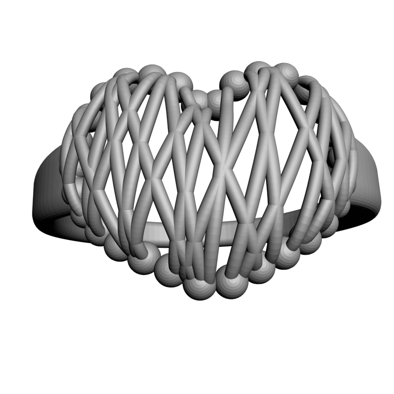 картинка Колечко с сердечком RY2-178 3D-STL.COM