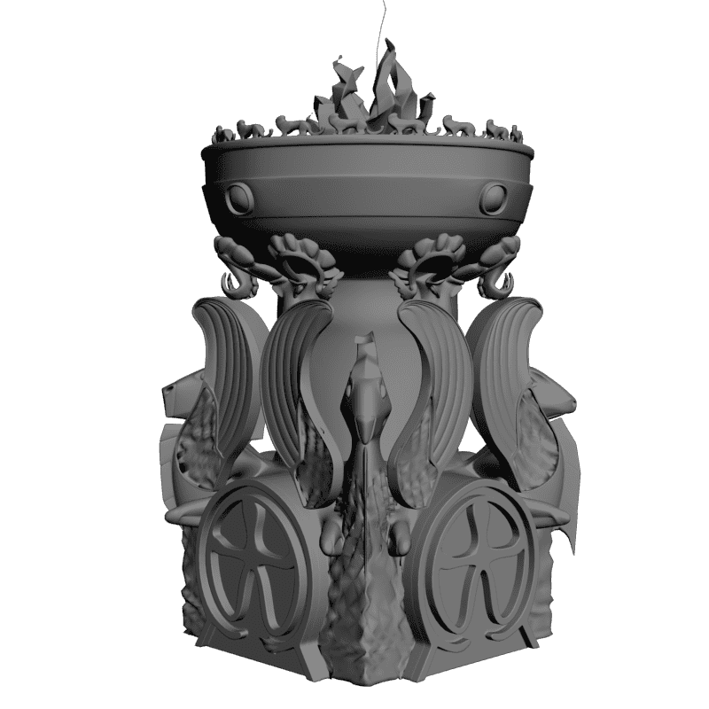 картинка Огонь и чаша P4-253 3D-STL.COM