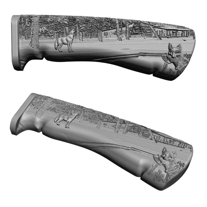 картинка Ручка ножа лев RO3-003 3D-STL.COM