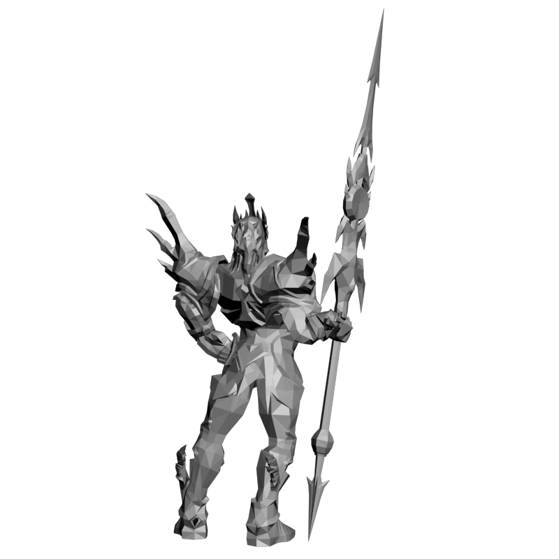 картинка Воин с копьём PI1-337 3D-STL.COM