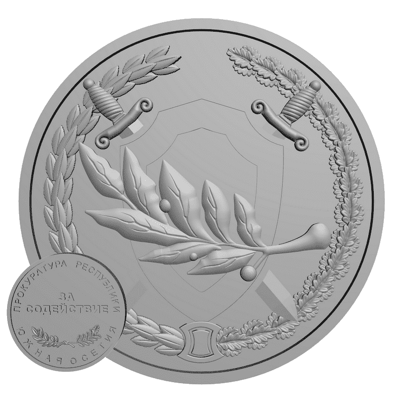 картинка Медаль За Содействие RG2-006 3D-STL.COM
