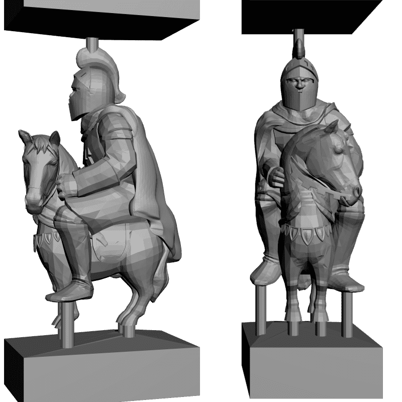 картинка Набор шахмат. Крестоносцы PI3-096 3D-STL.COM