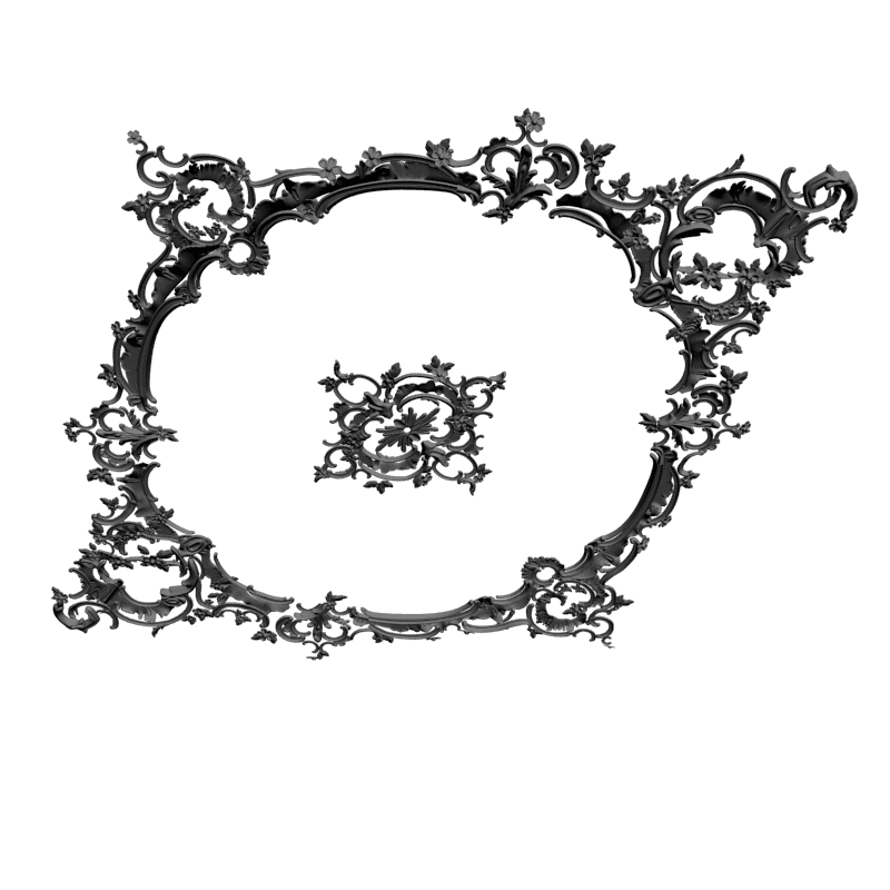картинка Потолочная розетка Рококо D10-228 3D-STL.COM