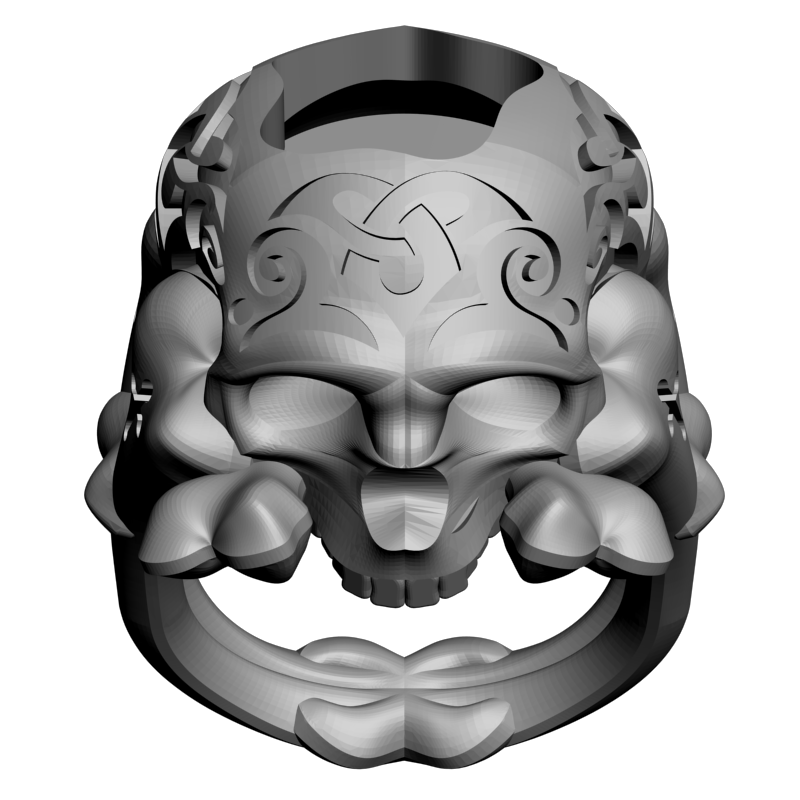 картинка Кольцо черепа RY2-124 3D-STL.COM