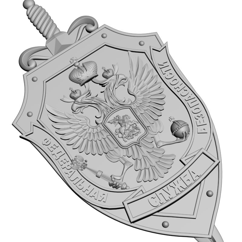 картинка Герб ФСБ 2 RG1-101 3D-STL.COM