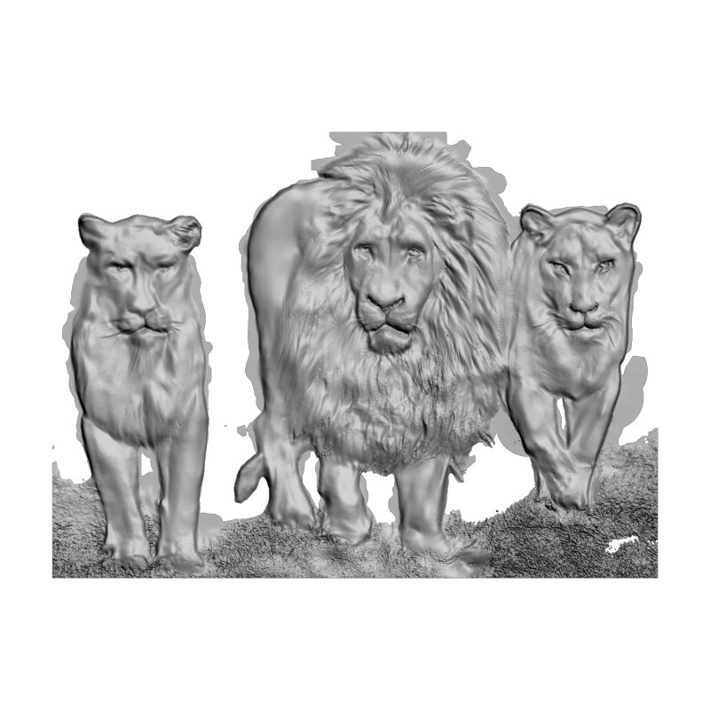 картинка Панно резное ЛЕВ F1-301 3D-STL.COM