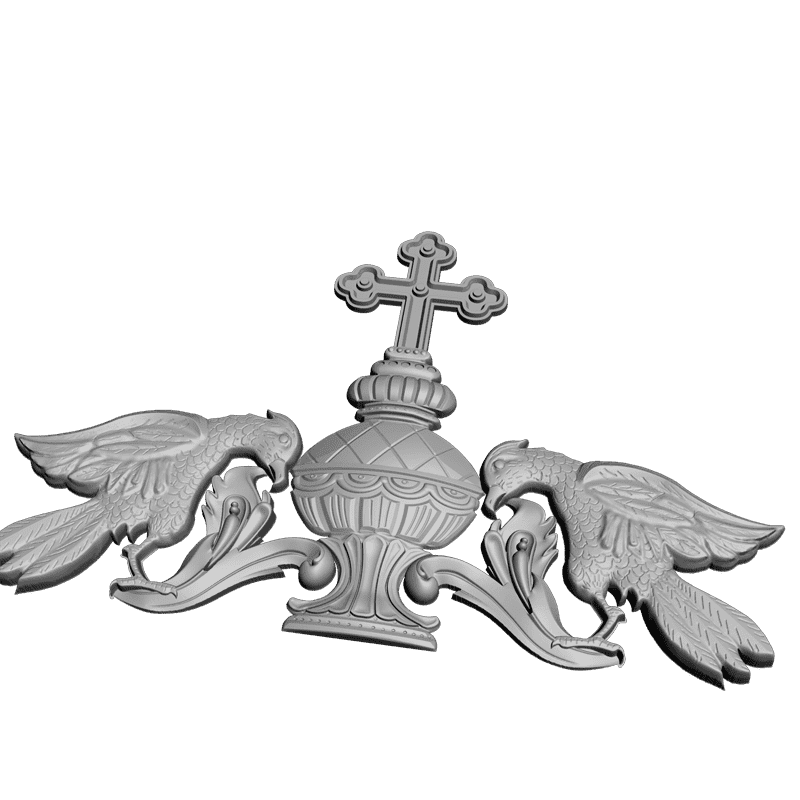 картинка Верх с крестом и птицами V9-014 3D-STL.COM