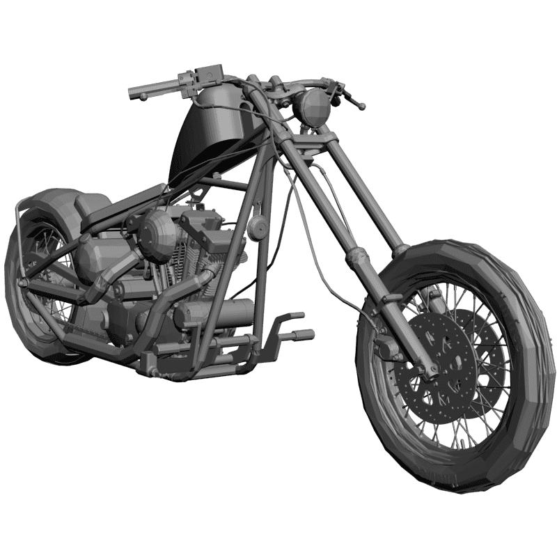 картинка Мотоцикл Харлей RT3-046 3D-STL.COM