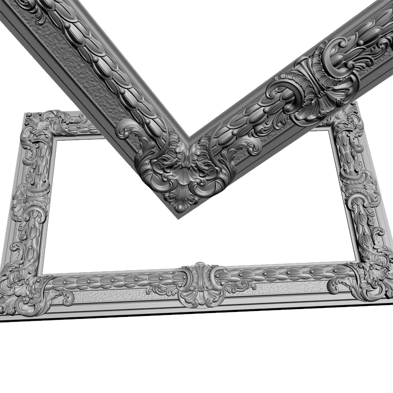 картинка Рамка резная прямоугольная D14-041 3D-STL.COM