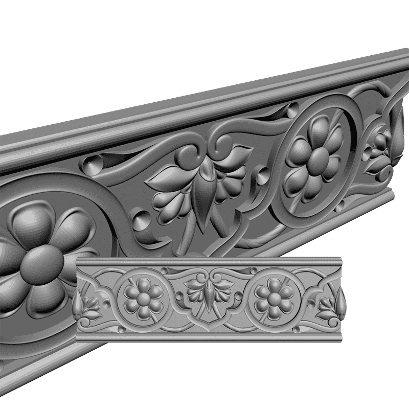 картинка Багет резной D1-047 3D-STL.COM