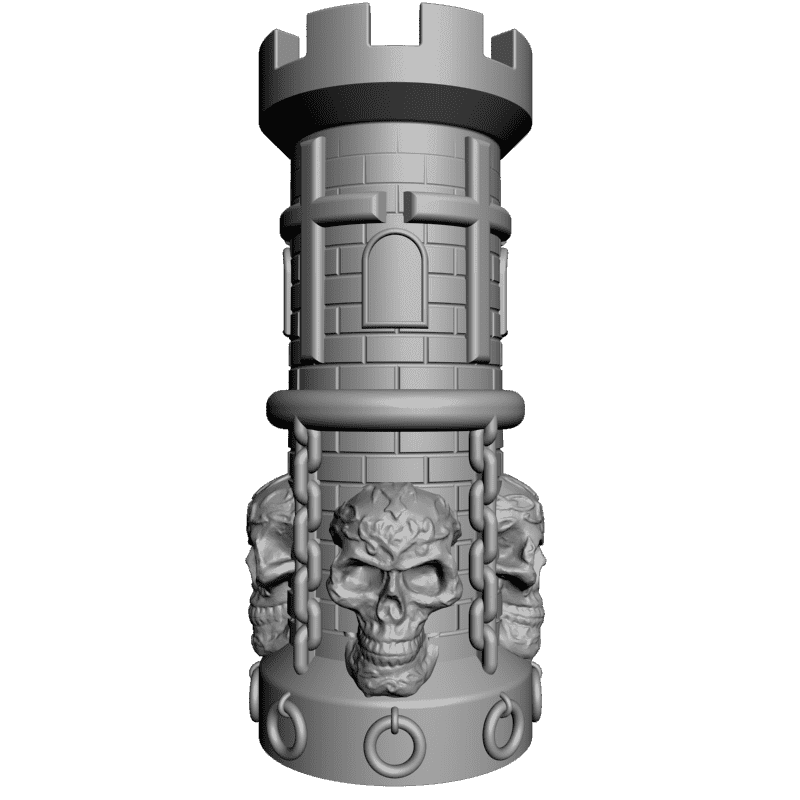 картинка Башня с черепами H1-026 3D-STL.COM