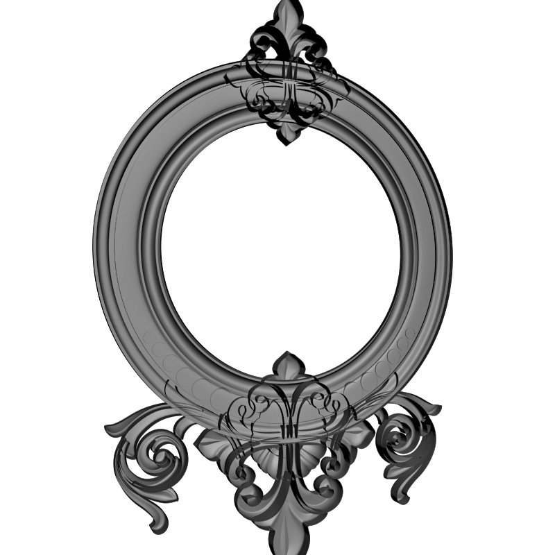 картинка Рама резная круглая D14-447 3D-STL.COM