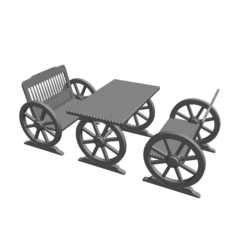 картинка Мебель на колёсах M13-006 3D-STL.COM