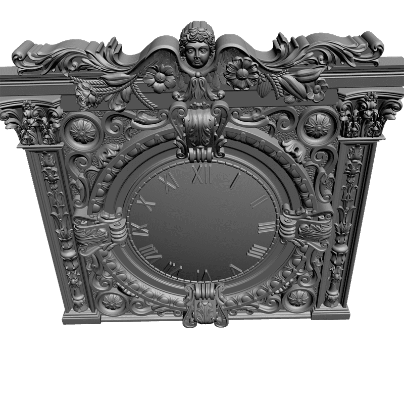 картинка Часы резные P3-016 3D-STL.COM