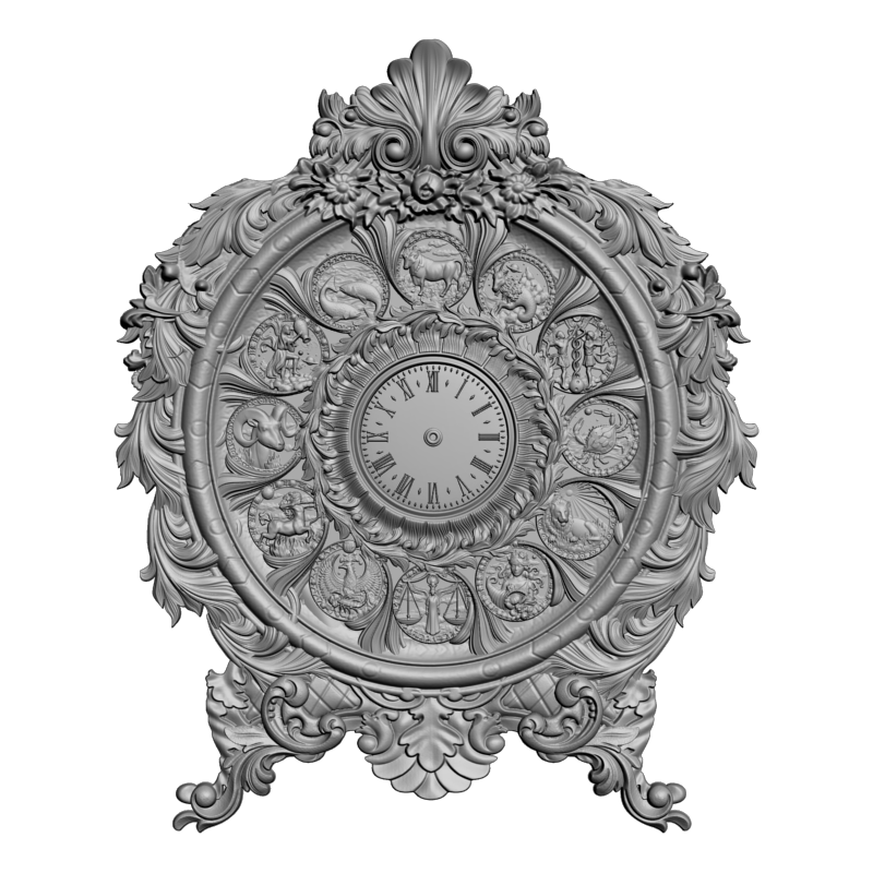 картинка Знаки Зодиака Часы P3-164 3D-STL.COM