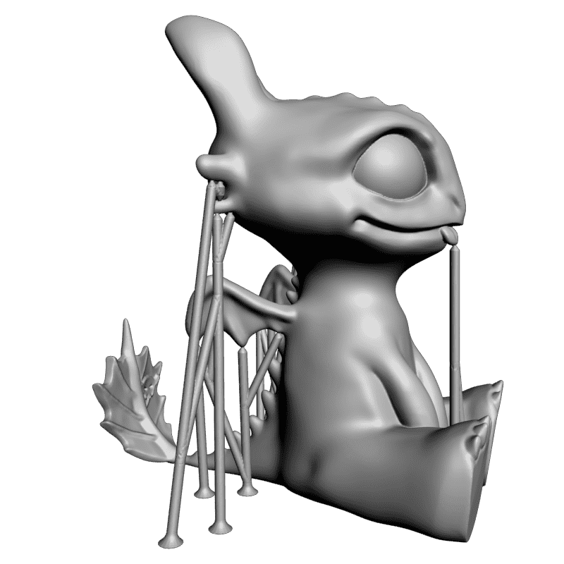 картинка Беззубик с опорами PI1-147 3D-STL.COM