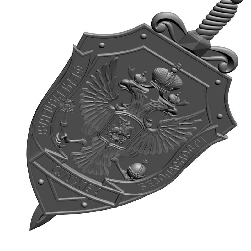 картинка Герб ФСБ 2 RG1-101 3D-STL.COM