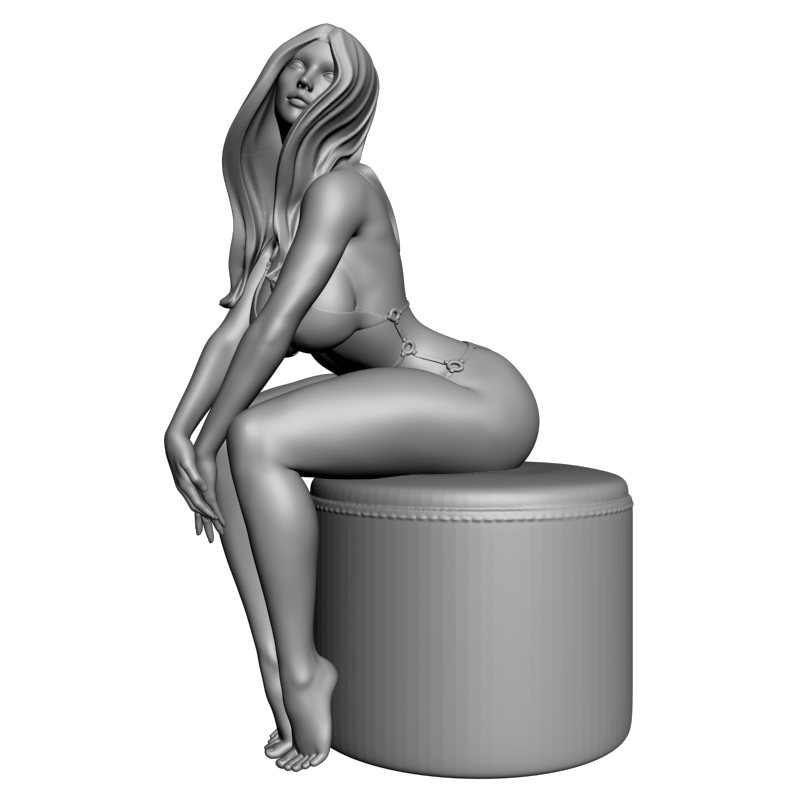 картинка Сексуальная девушка на стуле L3-374 3D-STL.COM
