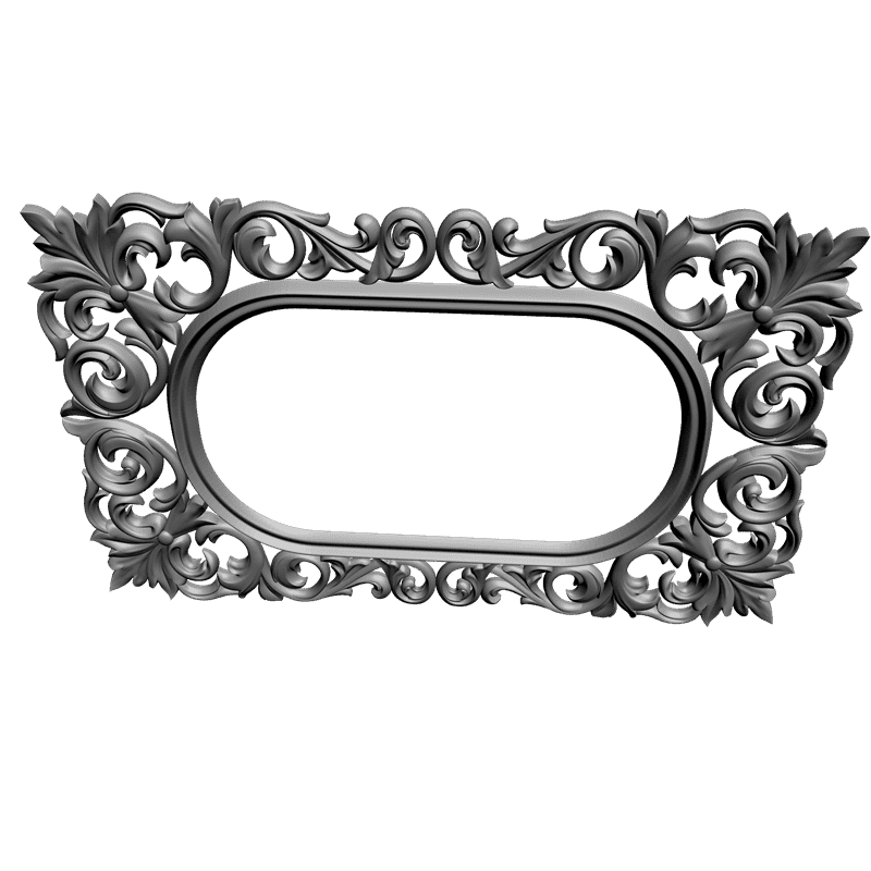 картинка Рамка для зеркала резная D14-058 3D-STL.COM