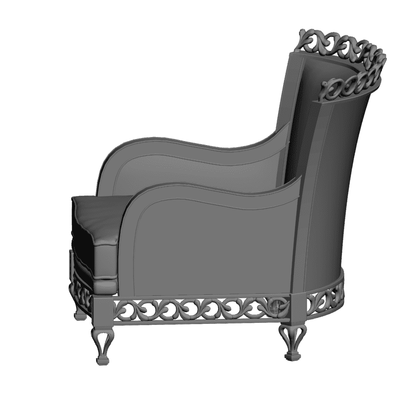 картинка Кресло с декором M3-047 3D-STL.COM
