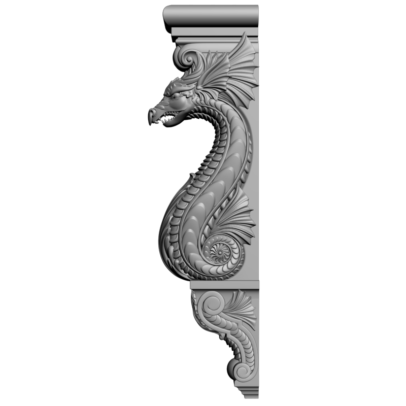 картинка Кронштейн резной D9-177 3D-STL.COM