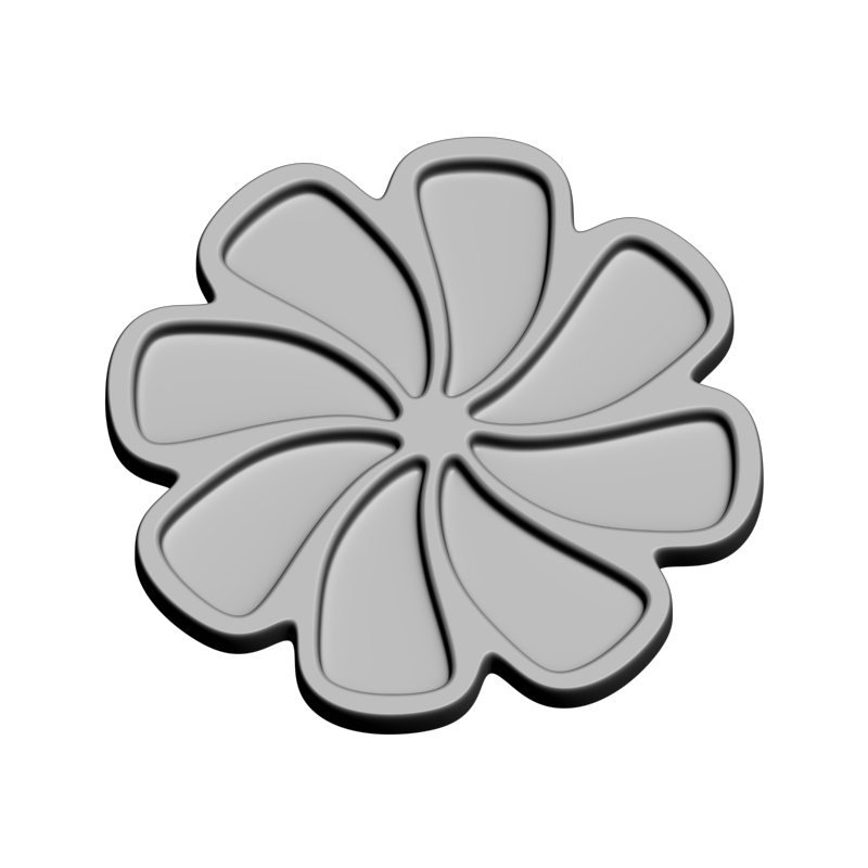 картинка Поднос цветок P4-599 3D-STL.COM