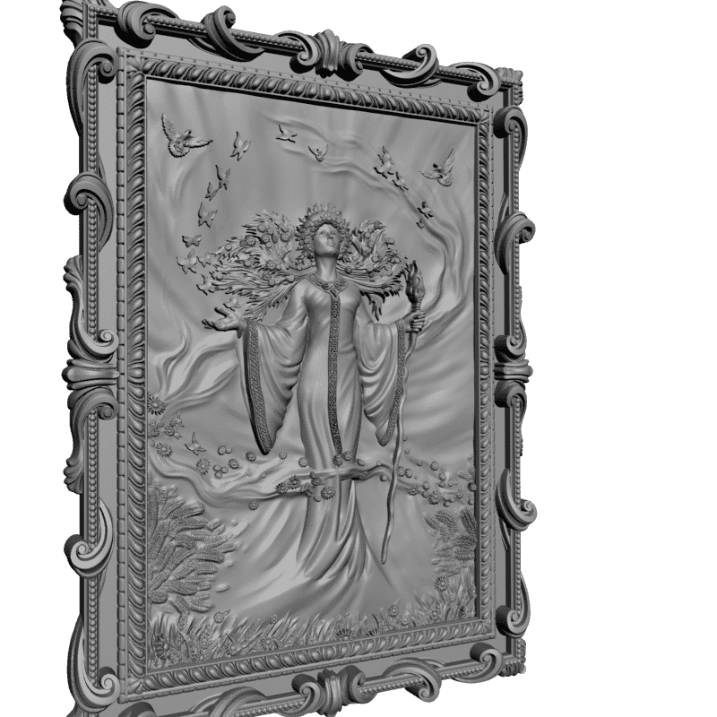 картинка Богиня Жива у славян D12-363 3D-STL.COM