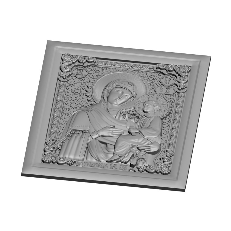 картинка Тихвинская Божья Матерь V3-378 3D-STL.COM