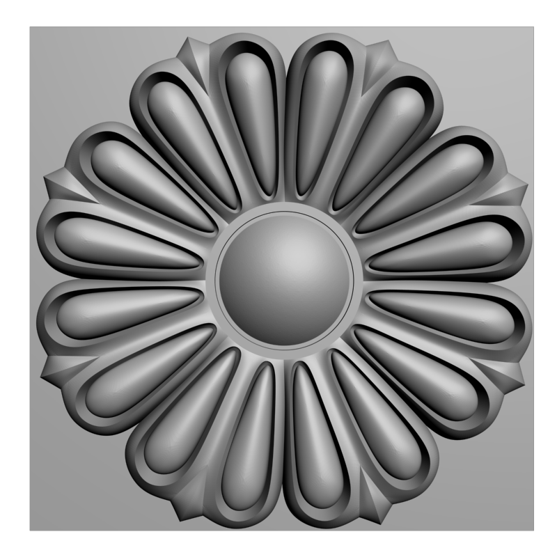 картинка Розетка резная D16-365 3D-STL.COM
