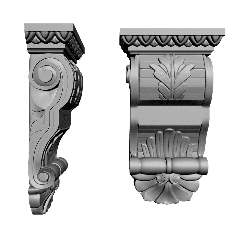 картинка Кронштейн резной D9-147 3D-STL.COM