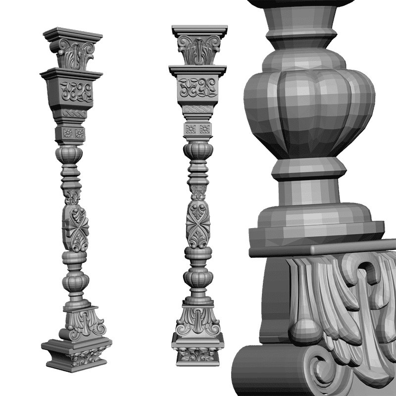 картинка Набор. 24 Детали иконостаса V2-013 3D-STL.COM