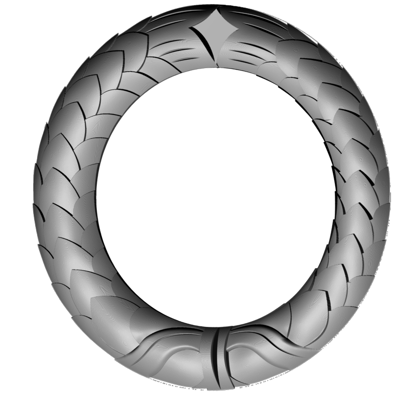 картинка Рамка венок D14-381 3D-STL.COM
