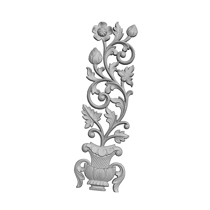 картинка Накладка рамная Цветы D10-417 3D-STL.COM