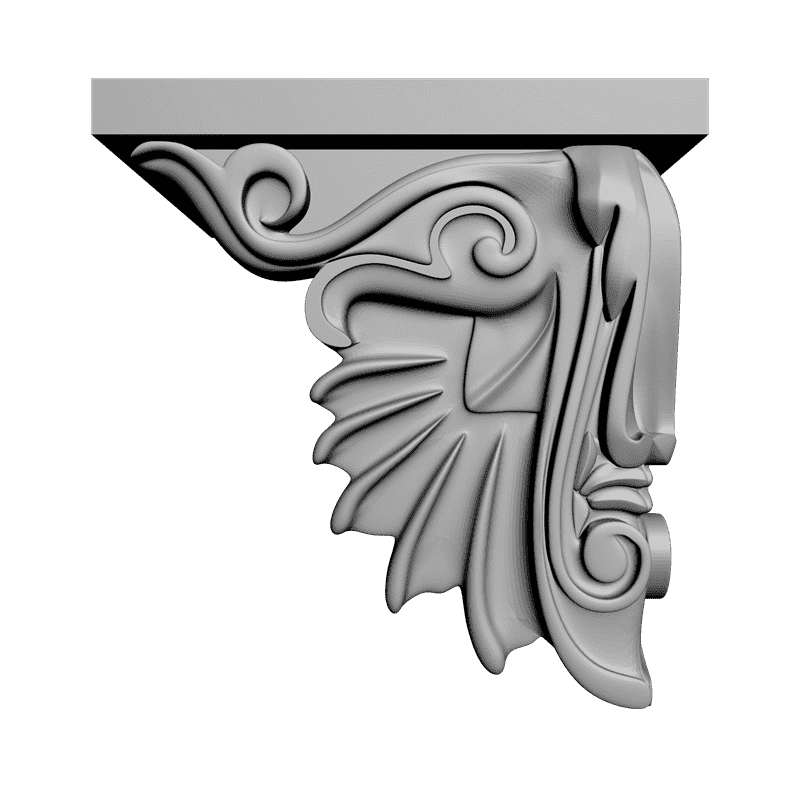 картинка Кронштейн резной D9-090 3D-STL.COM