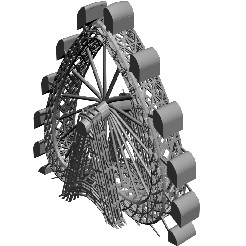картинка Колесо обозрения в форме сердца P4-348 3D-STL.COM