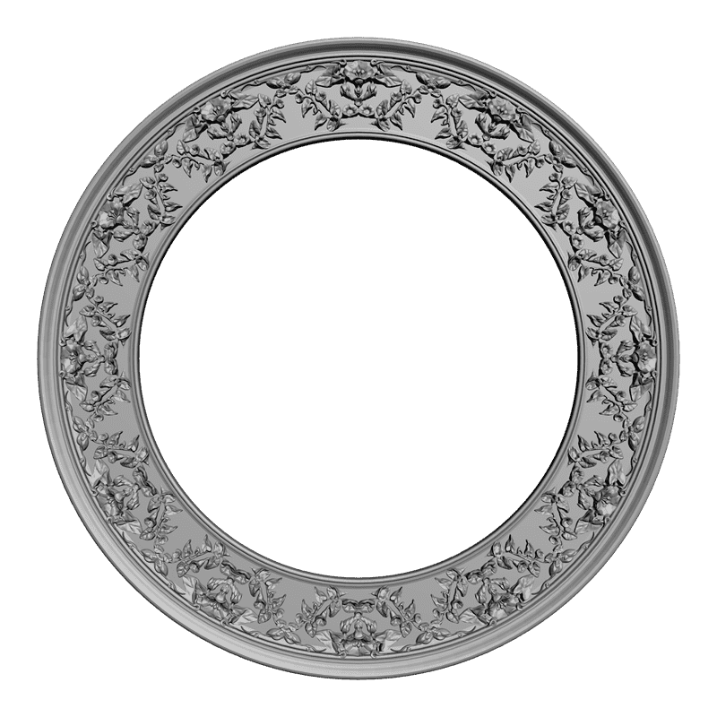 картинка Рама резная круглая D14-053 3D-STL.COM