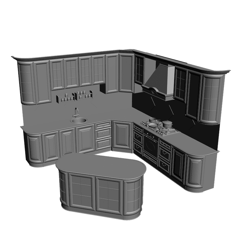 картинка Кухня M5-017 3D-STL.COM