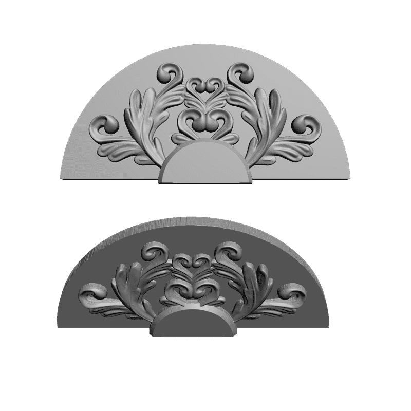 картинка Набор 5 деталей. Часы резные P3-044 3D-STL.COM