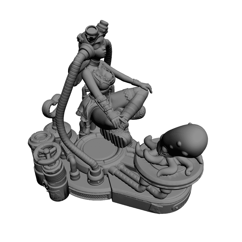 картинка Клементина осьминог PI1-047 3D-STL.COM