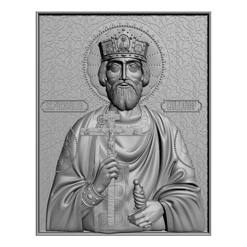 картинка Святой равноапостольный князь Владимир V3-125 3D-STL.COM